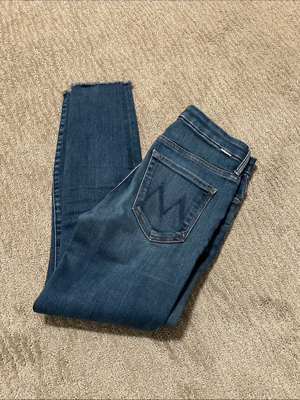 MOTHER Indigo Skinny Stretch Jeans